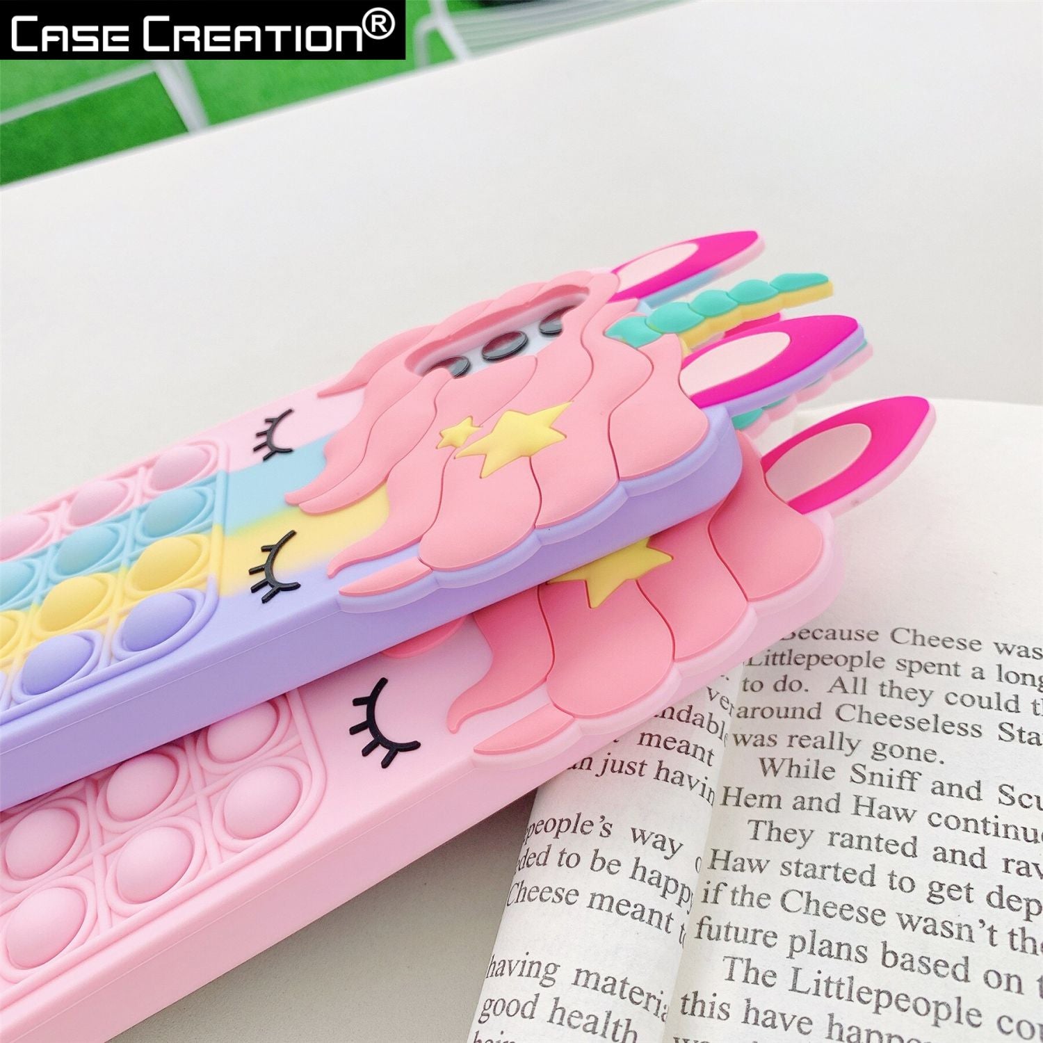 Push Pop Unicorn Bubble Fidget Toys Game Stress Relief case